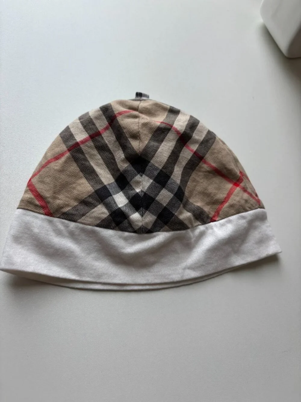 Burberry Baby Beanie Beige Checkered Pattern Size 44?